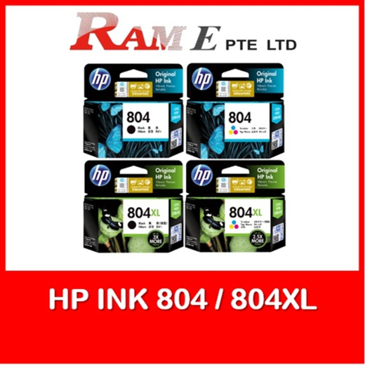 Qoo10 Original Hp 804 804xl Xl Black Tri Color Ink Cartridge Value Bun Computer And Game 0887