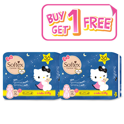 Buy Softex  Hello  Kitty  Comfort Slim 36 cm Deals for only 