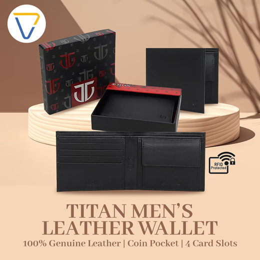 11% OFF on Titan Men Casual Brown Genuine Leather Wallet(3 Card Slots) on  Flipkart | PaisaWapas.com