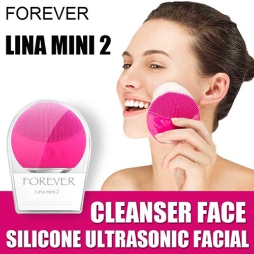 Forever Lina Mini 2 Silicone Ultrasonic Facial Cleanser Face Brush Massager