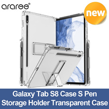 Araree Galaxy Tab S8 Case S Pen Storage Holder Transparent Case Protection Korea