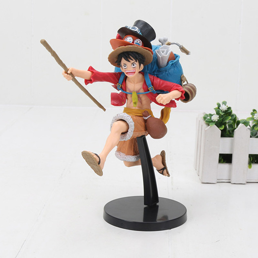 Qoo10 Authentic 18cm Anime One Piece Luffy With 3 Hats Ace Hat Sabo Hat Pvc Men S Clothing