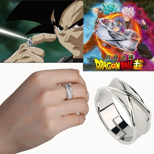 Goku Black Time Ring Silver, Black Goku Ring Adjustable