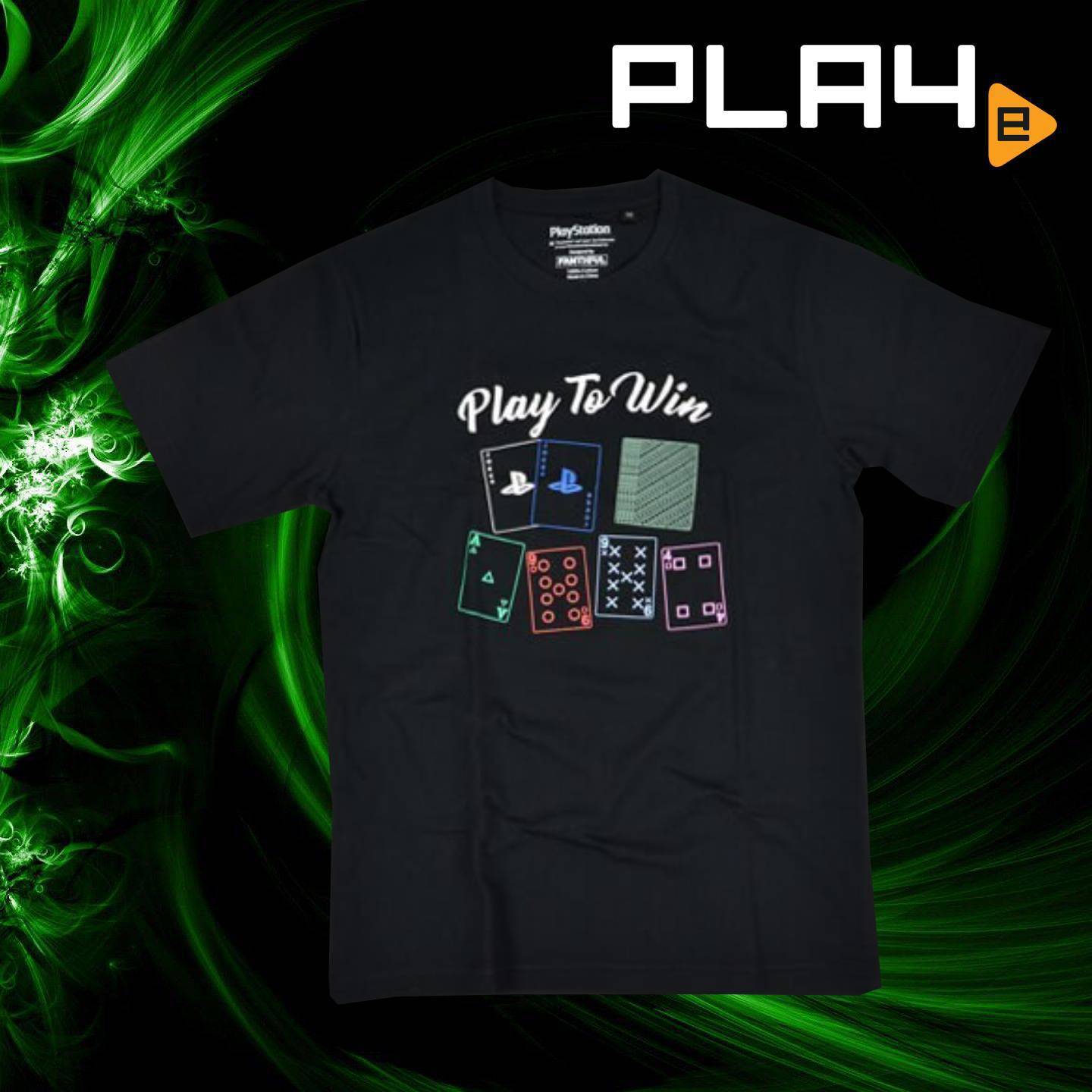 black playstation shirt