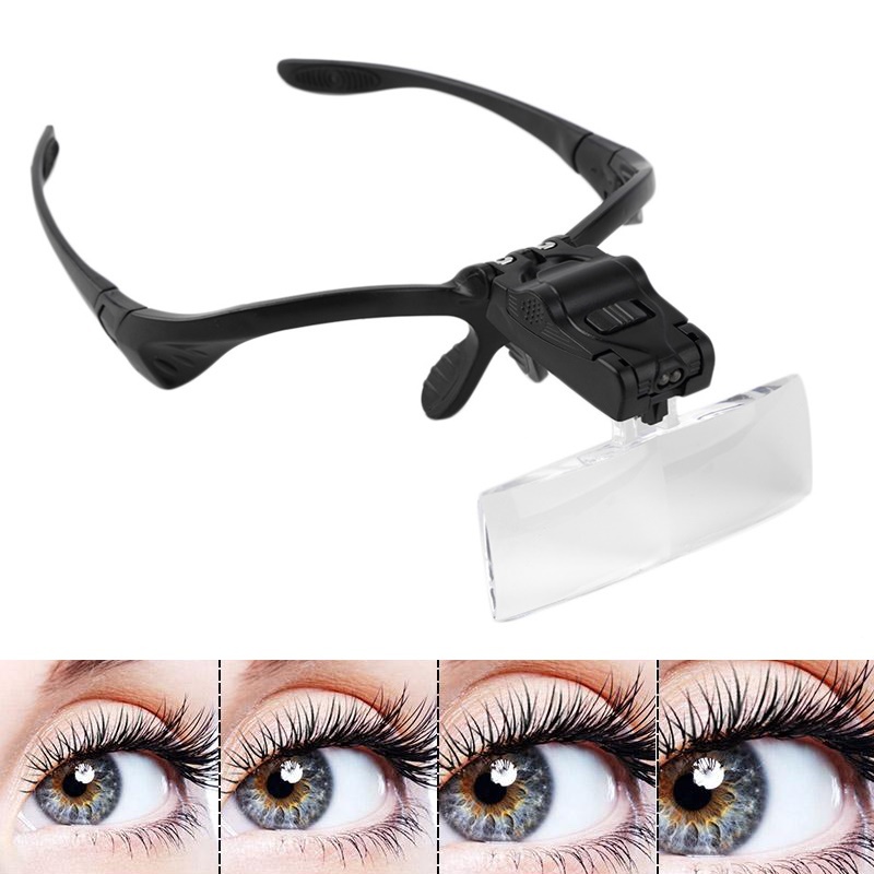 Qoo10 Led Light Magnifier Glasses For Eyelash Extension Grafting Reading Rep Hair Care 5135