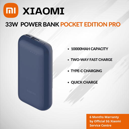 Qoo10 - Mi 33W Power Bank 10000mAh Midnight Blue Compact Portable Type C  Fast : Cell Phone Acces