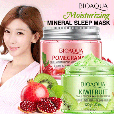 Qoo10 - BIOAQUA Red Pomegranate Kiwi Fruit Sleeping Mask 