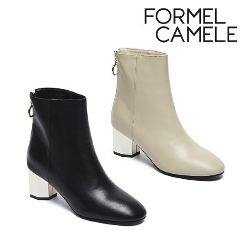 cowhide ankle boots