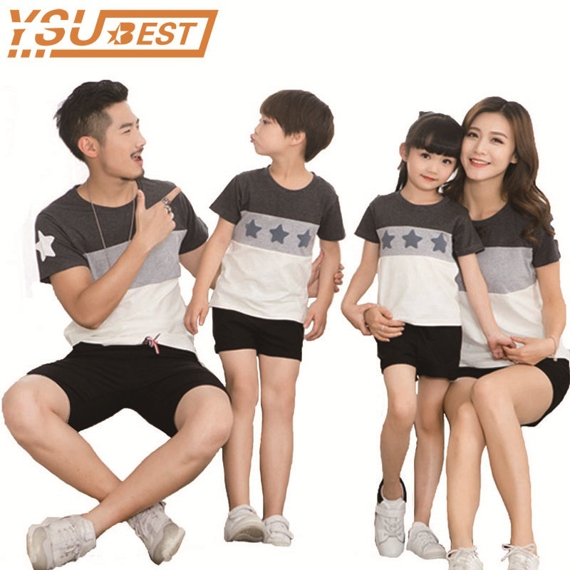 Qoo10 Lovers Suit T Shirt Family Matching Outfits Mother Father Kids Girl Bo Kids Fashion