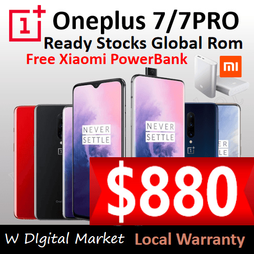 All Models Ready Stocks!! OnePlus 7 OnePlus 7 Pro Global Rom Oxygen OS FREE Mi Power Bank Deals for only S$1399 instead of S$1399