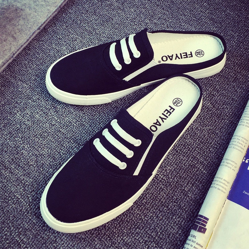 backless canvas shoes