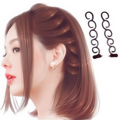 Black French Hair Braiding Tool Centipede Braider With Hook Magic Hair Twist Hairstyling Maker Hair