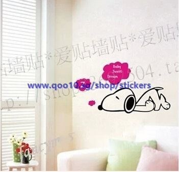 Sofa Bed Childrens Bedroom Wall Stickers Cartoon Snoopy Snoopy Sweet Sleeper Dog Bed A 26 Stickers P