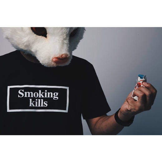 Qoo10 Fxxking Rabbits Smoking Kills Fr2 T Cotton Men S T Shirts Rabbit Embro Men S Clothing