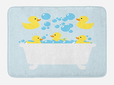 Qoo10 Lunarable Duckies Bath Mat By Yellow Rubber Poultry Toys