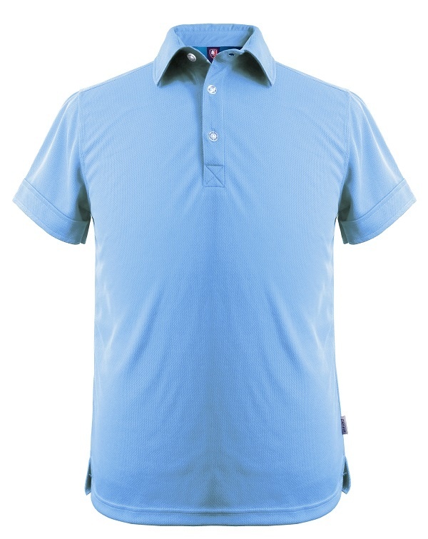 light blue dri fit polo