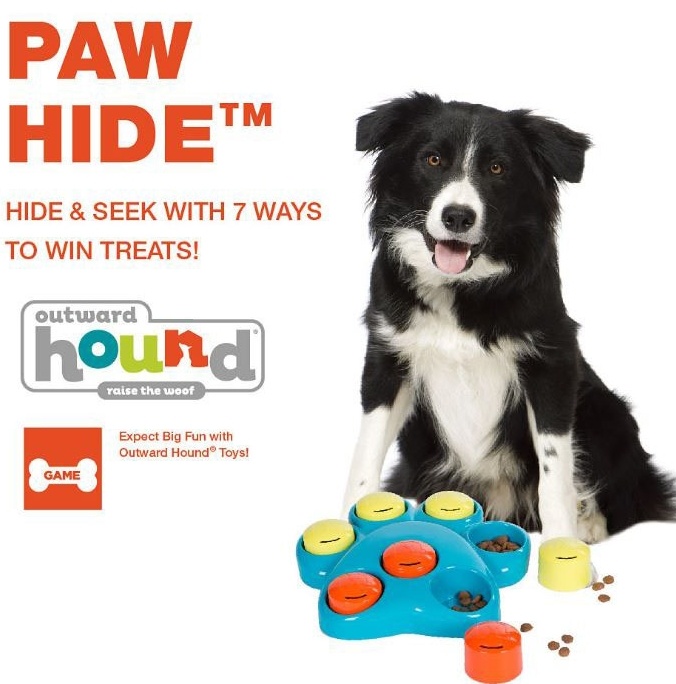 paw hide dog toy puzzle