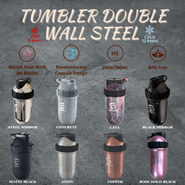 ShakeSphere Tumbler Double Wall Steel 700ml (Silver Mirror)