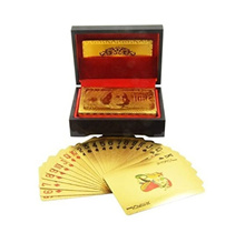 ★Direct delivery from Japan ★Own item 【Black Wood Case】Pure Gold Wind Gold Playing Cards Plastic Poker