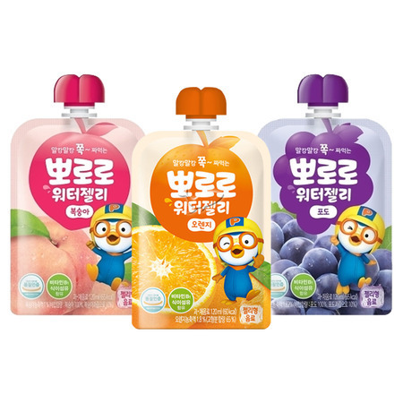 Qoo10 - Pororo Water Jelly 3 Kinds Peach   5ea + Grape   5ea + Orange 