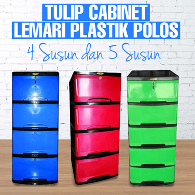 Qoo10 Tulip Cabinet Lemari Plastik Polos 4 Susun dan 5 