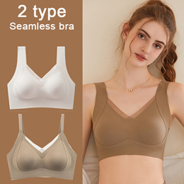 Traceless gathering bottom bra without steel rings, sexy gathering, we, bralettes