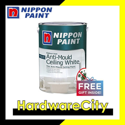 Qoo10 - Nippon Paint Odour-less Anti-Mould Ceiling White 1L : Tools ...