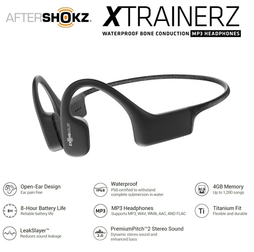 Aftershokz Xtrainerz Open Ear Mp3 Swimming Bone Conduction Headphones With 4gb Memory Sports Outdoors Sports Technology Mosslounge Club