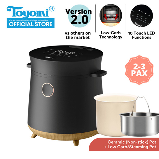 TOYOMI 1.8L Micro-com Low-Carb Stainless Steel Rice Cooker RC