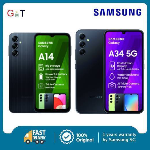 SAMSUNG Galaxy A14 5G [6GB + 128GB]  Warranty by SAMSUNG Malaysia Color  Black