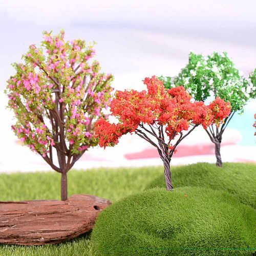 Qoo10 1pc Mini Landscape Simulation Miniature Fairy Garden Tree Plant Ornatm Furniture Deco