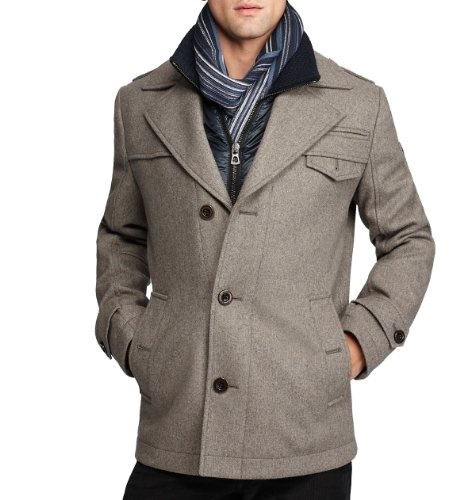 hugo boss peacoat mens