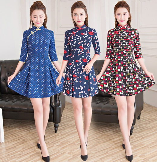 Qoo10 Cheongsam Dress Womens Clothing 