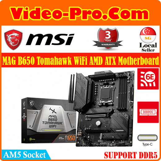 MSI MAG B650 TOMAHAWK WIFI AM5 ATX Motherboard