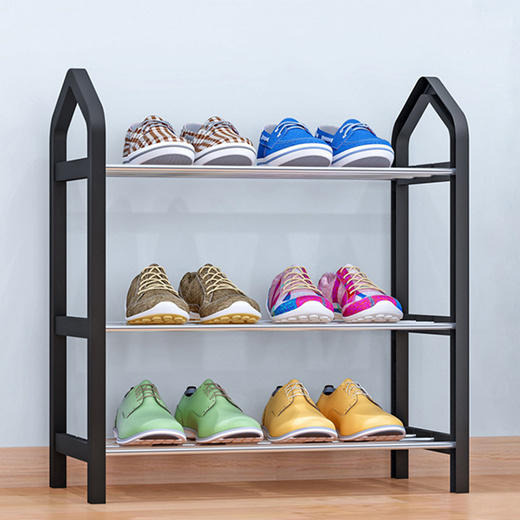 Qoo10 High Quality Shoe Rack Easy Assembled Plastic Simple 3 Tiers Assembly Household Bedd