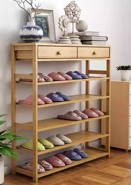 Qoo10 Bamboo Shoe Rack Furniture Deco