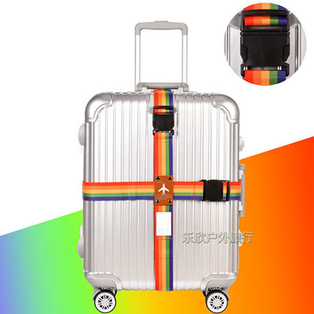 rainbow suitcase strap