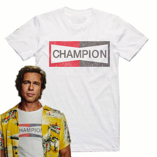 gewicht volgens Groene bonen Qoo10 - Once upon a time in Hollywood Brad Pitt Champion auto logo t shirt  men... : Men's Clothing