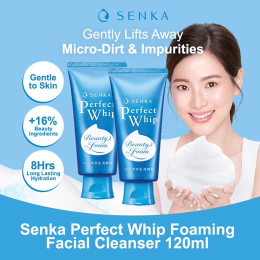 Senka Perfect Whip Facial Cleanser Wash Shiseido Foam Cleansing 120ml