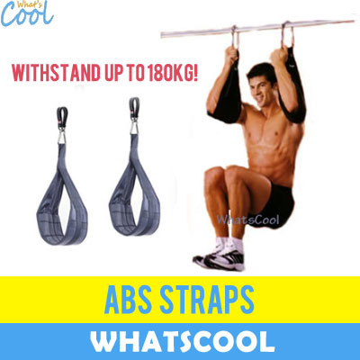 HANGING AB STRAPS Pull Up Bar Sling Strap Abdominal Exerciser Home Gym Workout