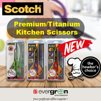  Scotch™ Kitchen Scissors - Premium Non-Detachable (KS-AB)/ Titanium Detachable(KS-Dt/KS-DTR)