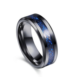 High Quality Black Gold Ring Fashion Titanium Steel Ring For Men