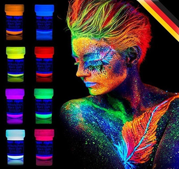 Glow In The Dark Face Black Light Paint Uv Neon Face & Body Paint
