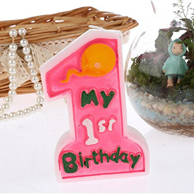 Qoo10 Dicoco Special 1st Birthday Candles Number 1 Cake Topper