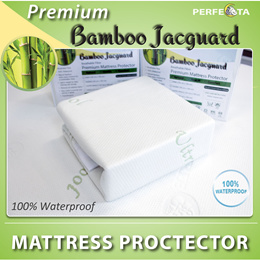 PERFECTA PREMIUM BAMBOO JACQUARD WATERPROOF MATTRESS PROTECTOR - AVAILABLE IN ALL SIZES