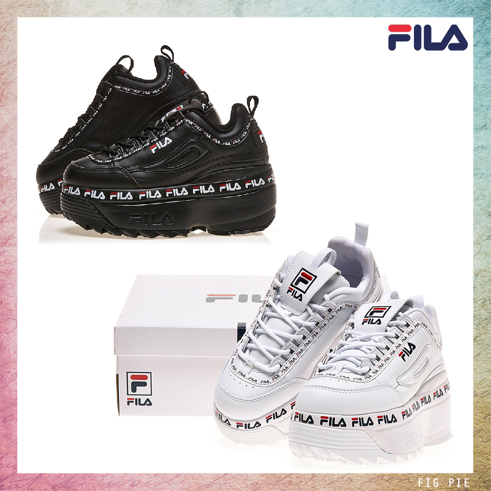 fila disruptor 2 tapey tape white black