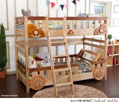 double bed with baby bed