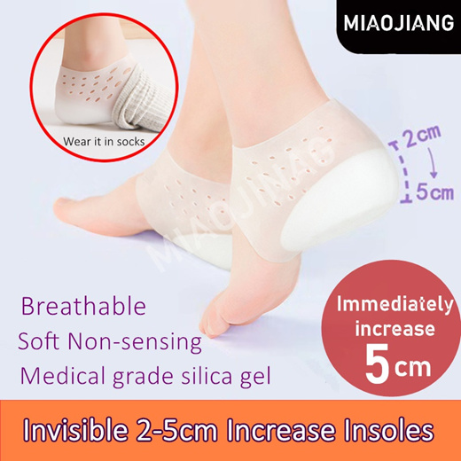 invisible height increase socks heel pads