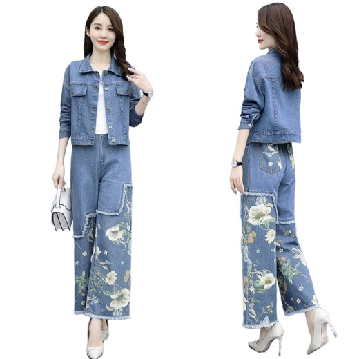 Casual Jackets Women Half Sleeve Denim Jacket & White Printed Top Set,  Size: FREE SIZE at Rs 150/piece in New Delhi