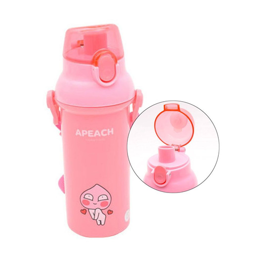 Qoo10 Kakao Friends One Touch Shoulder Strap Water Bottle Apeach Character W Kitchen And Dining 8874